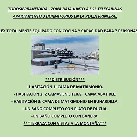 Ski & Snow Apartmentos By Todosierranevada - Plaza Principal Junto A Los Telecabinas Serra Nevada Quarto foto